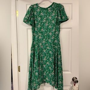 Green floral dress